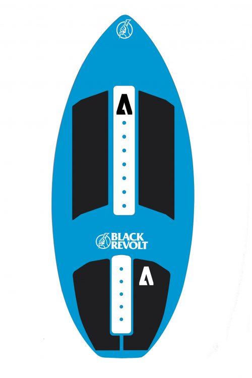 wakesurf board black revolt mini dagger blue