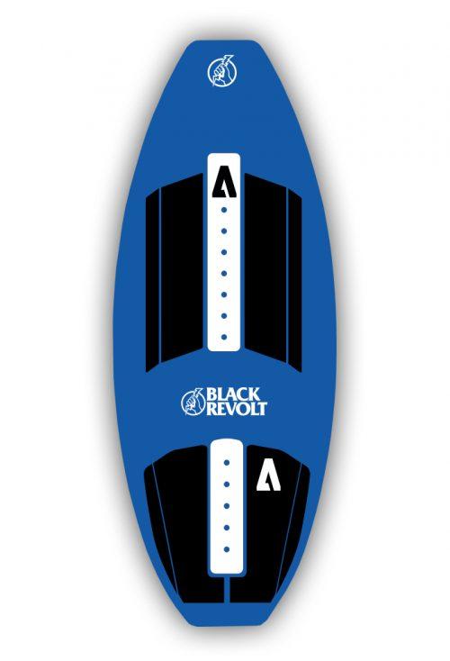 black revolt cutlass skim blue 4'5 top black revolt wakesurf