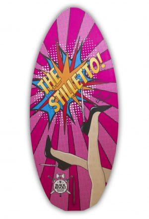 black revolt Stiletto Pro Carbon wakesurf board bottom