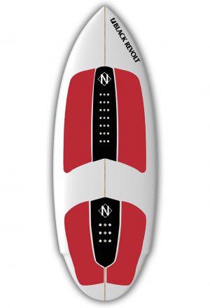 hatchet surf black revolt wakesurf top red black traction