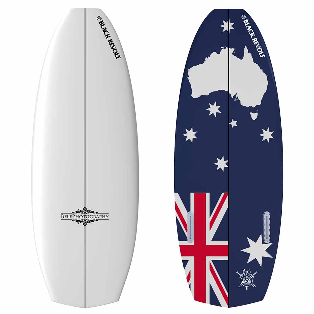 custom wakesurf black revolt australian flag hammer