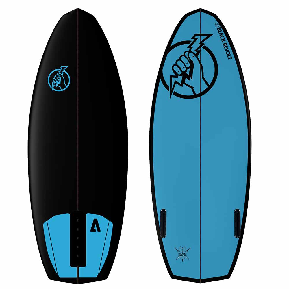 custom wakesurf black revolt black blue sword