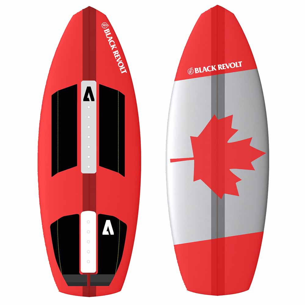 custom wakesurf black revolt canada flag sword
